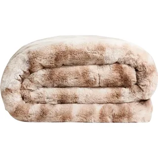 Star Home Textil Wohndecke »Marmor« Kuscheldecke, Felloptik, Beige und Anthrazit, Pflegeleicht, Tierfrei, beige