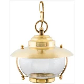 Hängeleuchte Messing rund außen Ø23cm Maritim verstellbar PYRGOS Lampe Laterne