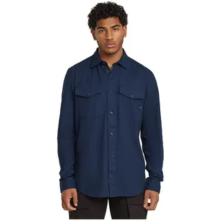 G-STAR Herren Marine Slim Hemd, Mehrfarben (Imperial Blue gd rain camo D24963-D954-H170), XL