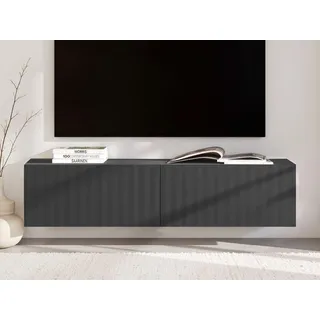 Home Affaire Antibes TV-Lowboard 192/154/128 cm Schwarz Metall/MDF/Holzwerkstoff