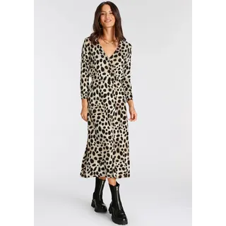 Laura Scott Midikleid für schicke Anlässe, wadenlang, feminin, aus Viskosemischung, schwarz