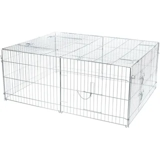 Trixie Freigehege Natura mit Abdeckung 144 x 116 x 58 cm grau