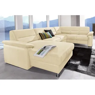 sit&more Wohnlandschaft Kunstleder U-Form 3-Sitzer Beige