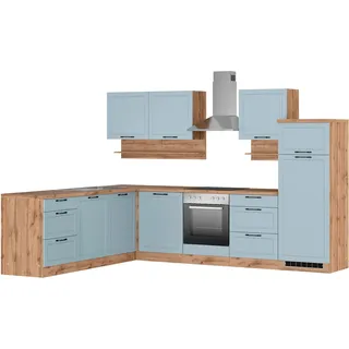 kochstation Winkelküche KS-Lana L-Form 240 x 300 cm blau