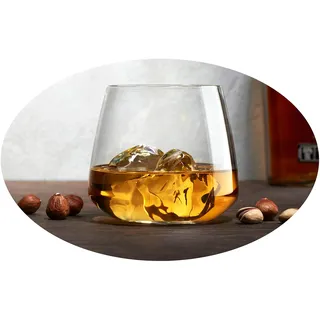 Topkapi elite 250.857 Whisky Tumbler Gläser Set McAlnwick, 4 Stück ~400 ml | Elegante Trinkgläser aus bleifreiem Kristallglas für Bourbon, Scotch, Rum und Spirituosenverkostung in Hausbar & Gastronomie.