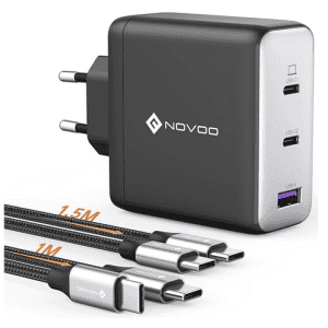 NOVOO 120W USB C Ladegerät + 2x PD 100W Typ-C-Kabel um 22,67 € statt 62,29 €
