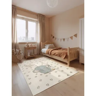 HANSE HOME Little Elli Kinderteppich 120 x 170 cm Beige/Weiß