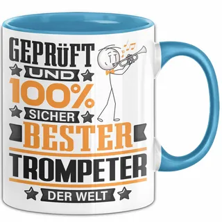 Trompeter Geschenk Lustiger Spruch für Trompeter Geschenkidee Bester Trompeter Der Welt (Blau) - Blau