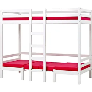 Hoppekids Hochbett ECO Dream 90 x 200 cm Kiefer weiß lackiert