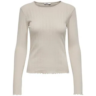 Only ONLCARLOTTA L/S TOP NOOS JRS Beige