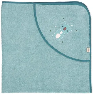 Sterntaler Baby Unisex Badetuch Baby GOTS Kalla - Badeponcho Baby, Kapuzenhandtuch, Badehandtuch Kinder mit Koalamotiv - Bio - blau meliert