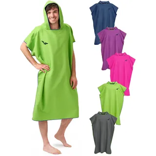 Fit-Flip Strandponcho für Erwachsene mit Kapuze schnelltrocknend