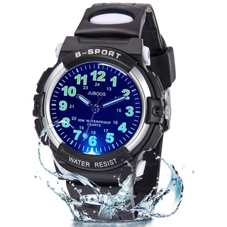 JuBoos Neue 7-Farbige Kinderuhren, Kinderuhr Jungen Mädchen Analog Quartz Uhr mit Armbanduhr Kautschuk Wasserdicht Outdoor Sports Uhren 5-16