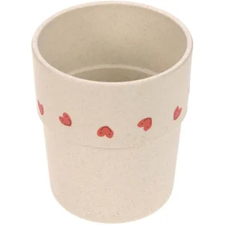 LÄSSIG Kinder Becher Trinkbecher Tasse Kindergeschirr ohne Melamin, BPA-frei, für Spülmaschine und Mikrowelle/Mug Happy Rascals Heart lavender