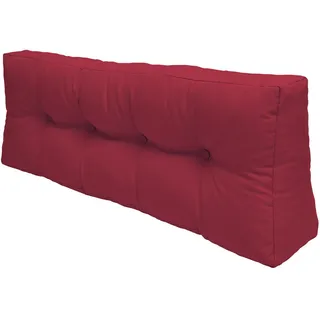 Beautissu Palettenkissen 120 x 40 x 10 cm rot kariert 1 St.