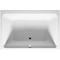 RIHO Castello Rechteck-Badewanne, mit Air-System, 2-Sitzer, 180x120x51cm, 335 Liter, weiß, B0640, Ausführung: Version rechts