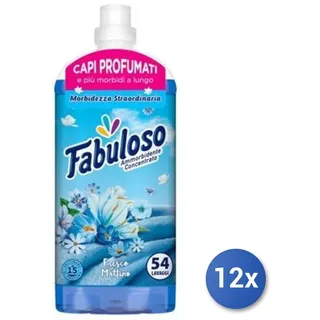 12x Fabuloso Weichspüler 1250 Ml Konzentrat 56 Messbecher Frisch Matt Weiß