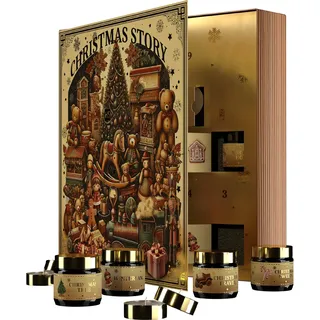 HISKIN Home Märchenbuch-Geschenkset - Adventskalender (Duftkerzen)
