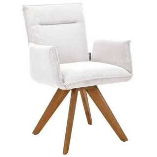 Johann Jakob Armlehnstuhl Creme, Wildeiche, massiv, 59x87x62 cm, (1475023671)