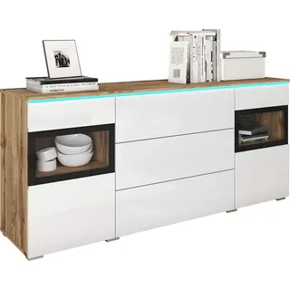 INOSIGN VERA 150 x 67,9 x 36,1 cm braun / weiß hochglanz