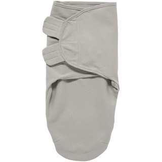 Meyco Baby Uni Swaddlemeyco Pucksack Doppellagig, Erstausstattung Neugeborene (Pucktuch für Babys ab 4-6 Monaten, weicher Schlafkomfort, 100% Baumwolle, atmungsaktiv, Einschlafhilfe), Grau