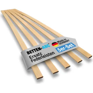 Ersatz Federholzleisten aus Schichtholz im 5er Set passend für viele gängige Lattenroste, Länge: Für 100 cm (980 mm), Breite und Farbe: 24 mm, Farbe: Natur