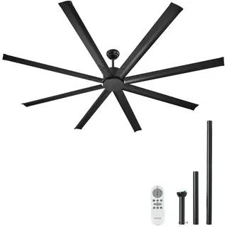 Vevor 213 cm Deckenventilator Schwarz