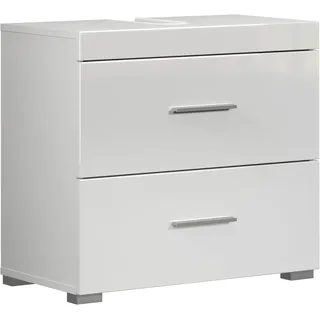 WELLTIME Waschbeckenunterschrank Avena 2 Schubkästen 60 x 56 x 34 cm Weiß
