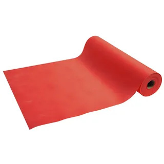 Pronappe Tischdecke R734809I Einweg-Tischläufer aus Spunbond-Vlies Länge 48m Breite 0,4m (pro Rolle) vorgeschnitten alle 1,20m Farbe Rot