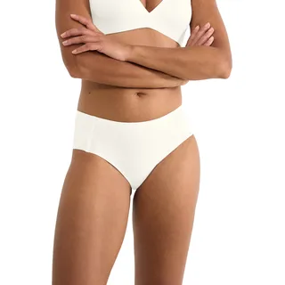 Hipster SLOGGI "ZERO Feel Pure Hipster", Damen, Gr. L, silk weiß, Single Jersey, Obermaterial: 54% Modal, 24% Polyamid, 22% Elasthan, körpernah, Unterhosen Hipster, natürlich und unsichtbar