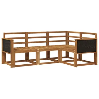 vidaXL Outdoor-Sofagarnitur 4 stk. Natur Massivholz Akazie - Braun