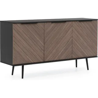 Sideboard 150cm in graphit mit Holzoptik PRETORIA-132 - Braun