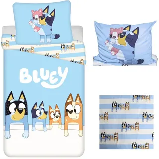 Bluey Wende-Bettwäsche Mehrfarbig 140 x 200 cm + 70 x 90 cm