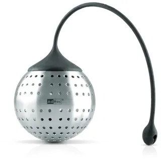 AdHoc GK01 Gewürzfilter Spice Bomb, Edelstahl/schwarzes Silikon, D: 7 cm