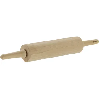 Kaiser Classic Nudelholz 47 x 6,5 cm, Teigroller, Wellholz, Buchenholz, Leichtlauf-Gleitlager, breite Ausrollfläche, Beige