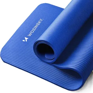 wozinsky Gymnastikmatte 181 x 63 x 0.9 cm thick gymnastic yoga mat blue