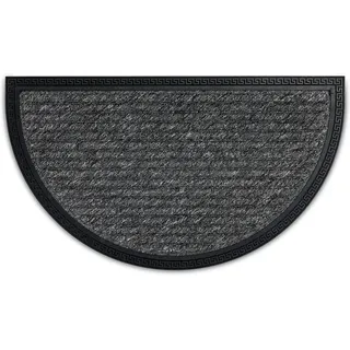Astra Türmatte Border Star 40 cm x 70 cm halbrund Grau