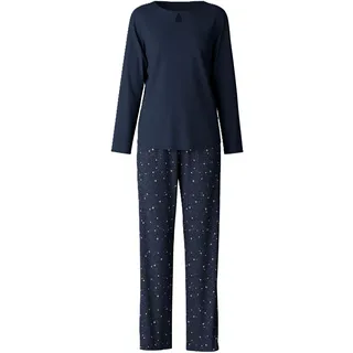 CALIDA »Sweet Dreams« Pyjama, lang, Damen, aus 100% Baumwolle, Hose mit stoffbezogenem Gummibund