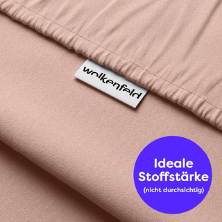 Spannbettlaken WOLKENFELD "Boxspringbett Bettlaken - Spannbetttuch für Matratzen bis 40cm", rosa, 1 Stk., Jersey, 180-200x200-220 180x200 180x220 200x200 200x220 40cm, Jersey, Obermaterial: 95% Baumwolle, 5% Elasthan (LYCRA), Bettlaken, Spannbettlaken, Elastisch & Rutschfest: 90x200, 140x200, 160x200, 180x200 & Übergrößen