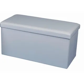 Echtwerk Sitzbox , Weiß , Kunststoff , Uni , 76x38x38 cm , faltbar, Stauraum , Wohnzimmer, Sessel, Hocker, Sitzwürfel