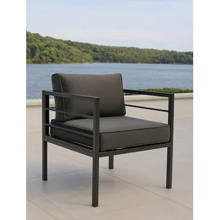 Garden Impressions LARINO Loungesessel Dining Sessel mit Alu-Gestell - anthrazit