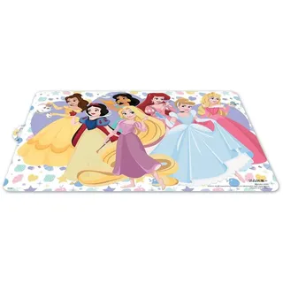 Disney Tischset für Mädchen, aus Kunststoff, Prinzessinnen, Jasmin, Aschenputtel, Rapunzel, Schneewittchen, Aurora Ariel