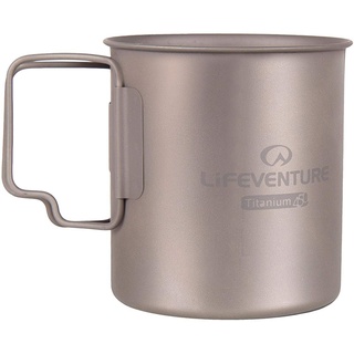 Lifeventure Titanbecher mit Klappgriff – Ultraleichter Becher, ideal für Camping oder Reisen