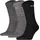 Sportsocken Regular Crew 3er Pack Grau/Schwarz/Weiß 43-46