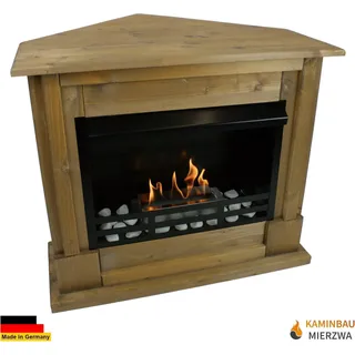 Gelkamin Ethanolkamin Kaminofen Eckkamin Rafael Deluxe - Eiche - Braun