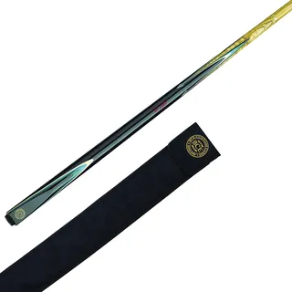 BCE Unisex-Adult Mark Selby 2 Piece North American Ash Cue-145cm-9.5mm Tip with Classic case Snooker English Pool Cue, Black Butt/Natural Wood Shaft, 57" (145cm)