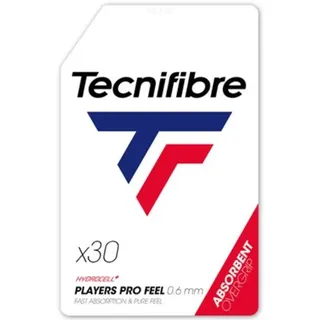 Tecnifibre Overgrip Players Pro Feel 0.6mm (Schweissabsorption) weiss - 30er Clip-Beutel