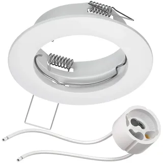 ledscom.de Decken-Einbaurahmen FERE Einbaurahmen weiß matt (LED/Halogen/GU10/MR16/PAR16/50mm) inkl. GU10 Fassung