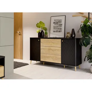 Forte Sideboard »Fixsmile«, modernes Sideboard, SoftClose, Echtholz Beine und Griffe