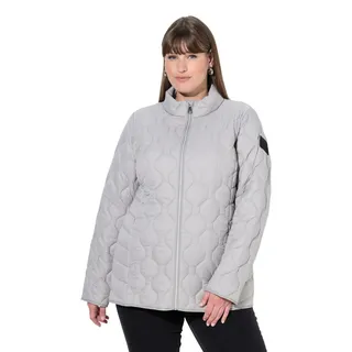 Ulla Popken Damen große Größen Übergrößen Plus Size HYPRAR Leichtstepp-Jacke, Ko - Hellgrau